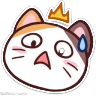 Sticker from the "Meong the Meme Cat" sticker pack