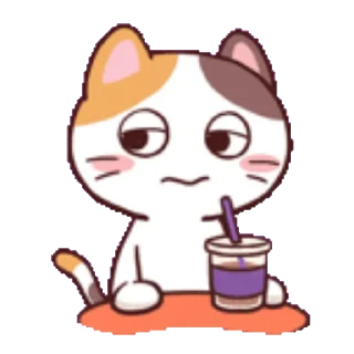 Sticker from the "Meong the Meme Cat" sticker pack