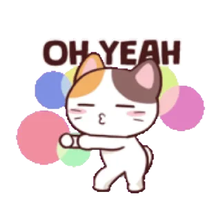 Sticker from the "Meong the Meme Cat" sticker pack