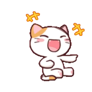 Sticker from the "Meong the Meme Cat" sticker pack