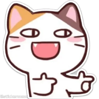 Sticker from the "Meong the Meme Cat" sticker pack