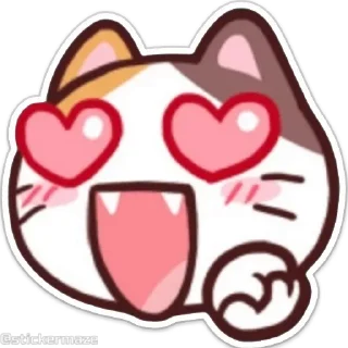 Sticker from the "Meong the Meme Cat" sticker pack