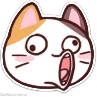 Sticker from the "Meong the Meme Cat" sticker pack