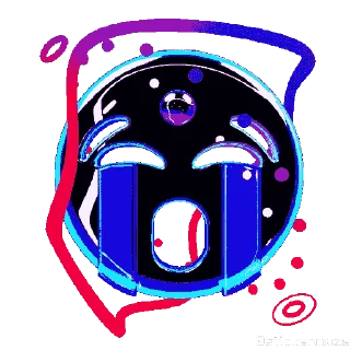 Sticker from the "NEON EMOJIS" sticker pack