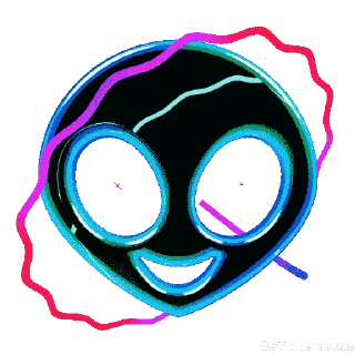 Sticker from the "NEON EMOJIS" sticker pack