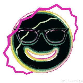 Sticker from the "NEON EMOJIS" sticker pack