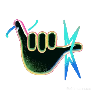 Sticker from the "NEON EMOJIS" sticker pack