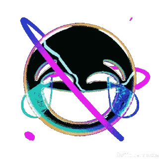 Sticker from the "NEON EMOJIS" sticker pack