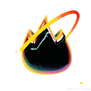 Sticker from the "NEON EMOJIS" sticker pack