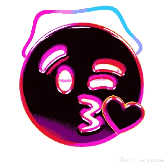 Sticker from the "NEON EMOJIS" sticker pack