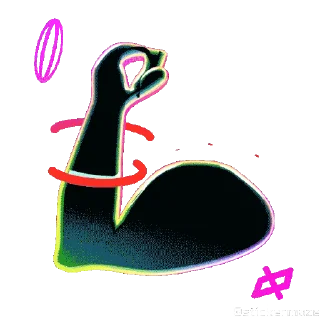 Sticker from the "NEON EMOJIS" sticker pack