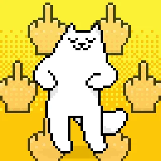 Sticker from the "Pixel Cat" sticker pack