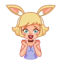 Sticker from the "Miss Bunny" sticker pack