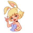 Sticker from the "Miss Bunny" sticker pack