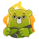 Sticker from the "Midori Kuma" sticker pack