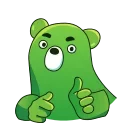 Sticker from the "Midori Kuma" sticker pack