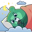 Sticker from the "Midori Kuma" sticker pack