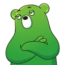 Sticker from the "Midori Kuma" sticker pack