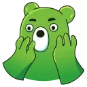 Sticker from the "Midori Kuma" sticker pack