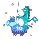 Sticker from the "🎂 10 Years of Telegram" sticker pack