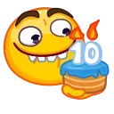 Sticker from the "🎂 10 Years of Telegram" sticker pack