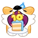 Sticker from the "🎂 10 Years of Telegram" sticker pack