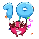 Sticker from the "🎂 10 Years of Telegram" sticker pack