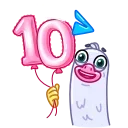 Sticker from the "🎂 10 Years of Telegram" sticker pack