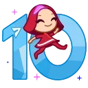 Sticker from the "🎂 10 Years of Telegram" sticker pack