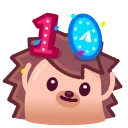 Sticker from the "🎂 10 Years of Telegram" sticker pack