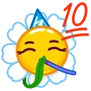 Sticker from the "🎂 10 Years of Telegram" sticker pack