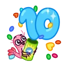 Sticker from the "🎂 10 Years of Telegram" sticker pack