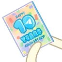 Sticker from the "🎂 10 Years of Telegram" sticker pack