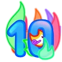 Sticker from the "🎂 10 Years of Telegram" sticker pack