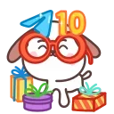 Sticker from the "🎂 10 Years of Telegram" sticker pack