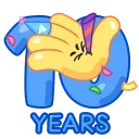 Sticker from the "🎂 10 Years of Telegram" sticker pack