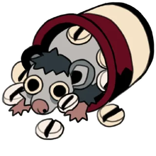 Telegram sticker pack "love_is_stored_in_the_possum"