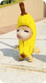 Стикер из набора "Banana Cat"