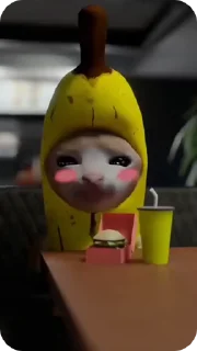 Стикер из набора "Banana Cat"