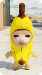 Стикер из набора "Banana Cat"