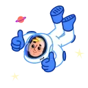 Sticker from the "Astro Nate" sticker pack