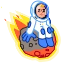 Sticker from the "Astro Nate" sticker pack