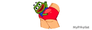 Sticker from the "Mini pepe" sticker pack