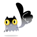 Sticker from the "Shadow Kitty" sticker pack