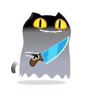 Sticker from the "Shadow Kitty" sticker pack