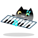 Sticker from the "Shadow Kitty" sticker pack