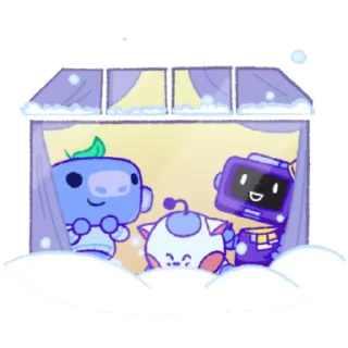 Стикер из набора "Wumpus & Co: Winter Fun"