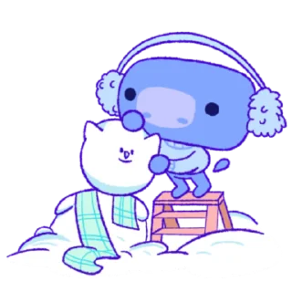 Стикер из набора "Wumpus & Co: Winter Fun"