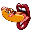 Sticker from the "Juicy Hot Dog" sticker pack