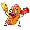 Sticker from the "Juicy Hot Dog" sticker pack